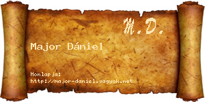 Major Dániel névjegykártya